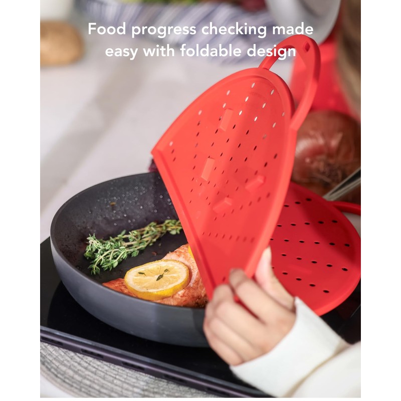 AirHood Silicone Splatter Screen – Foldable Grease Guard for Frying