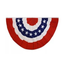 Unbranded USA Bunting Flag 5x3ft  3x5ftPoly American US Bunting Flags Half Fan Banner