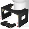 Bamboo Toilet Stool Squat 7in & 9in Adjustable Heights, Foldable