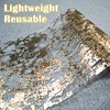 Modixun Gold Table Runner, Ultra Long Glitter Metallic Foil Thin
