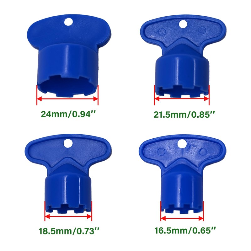 LiXiongBao 4 Size Faucet Aerator Key Removal Wrench Tool with