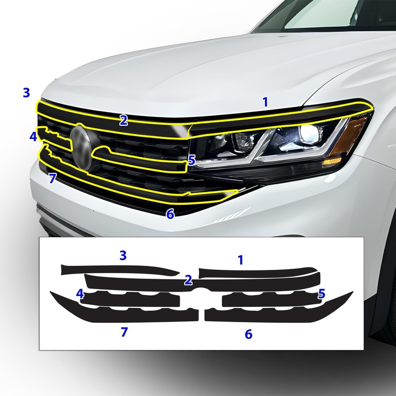 BOGAR TECH DESIGNS Outer Front Chrome Delete Overlay Compatible with