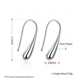 LICHUANUK Dupes Earrings, Hypoallergenic Waterdrop Earrings for Women Earrings Dupes Women's Earrings Hoop Earrings Silver Earrings Silver Earrings Silver Fashion Jewellery Earrings for Women,