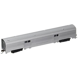 Bachmann Industries Streamline Fluted 2-Door Baggage Car - Unlettered Aluminum (N Scale), 72'