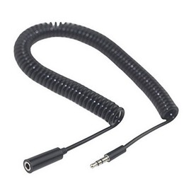 Rosebe Conversion Cable #26, AUX Curl Cord, 3.5, 3 Poles, Stereo Mini, Male to Female, Audio Cord, Cable Length Approx. 15.7 inches (40 cm) to Maximum Length 70.9 inches (180 cm)