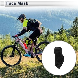 X AUTOHAUX Half Pack Triangle Towel UV Face Shield Polyester Filter Multipurpose Neck Gaiter Mask Sun Protection Breathable Dark Gray 1 Pcs