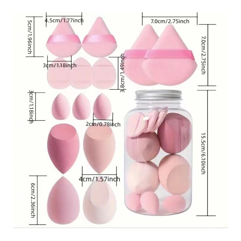 Beauty Blender Sponge, Makeup Sponge, 14 Pcs Beauty Blender, Powder