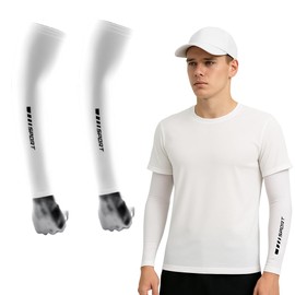 ZKGYUS Men's Large Arm Warmers, Arm Sleeves, Gaming Basketball, UV Protection Sleeves, Volleyball Arm Protectors, Arm Warmers Summer Arm Warmers, Men's Sun Protection for Outdoor Use