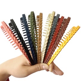 YONOY 7mm Thin Headbands For Women,10 PCS Colorful Fashion Effortless Plastic Headbands with Teeth No Slip Comb for Women Men Teen Girls