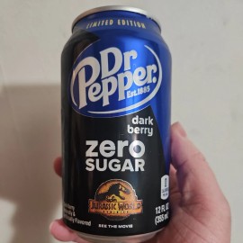 Dr. Pepper Dark Berry Zero Sugar Jurassic World Limited Edition 12oz Cans SEALED