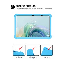 for TCL TAB 11 Gen2 Tablet 11 Inch Android 14 Tablets Case,BOVUGAC Soft Silicone Adjustable Stand Shockproof Kids Friendly for TAB 11 Gen2 11"(SkyBlue)