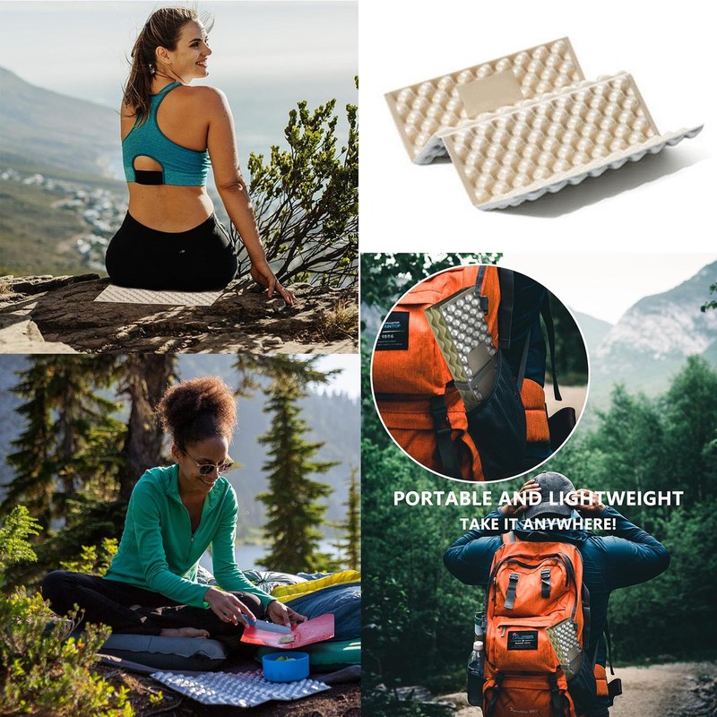 Paifeancodill Mini Waterproof Folding Pad Foam Seat Cushion, Lightweight Backpacking