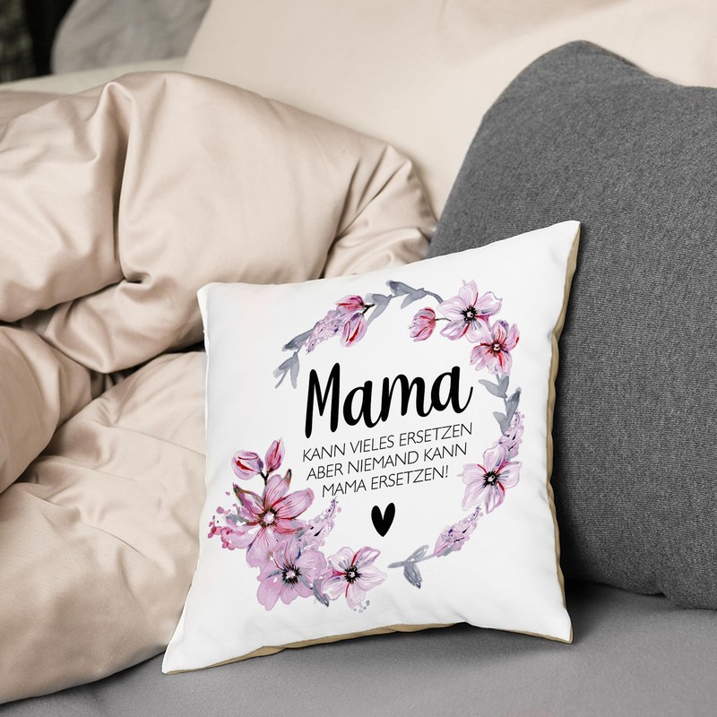 glitzertassen.de® | No One Can Replace Mum | Cushion with