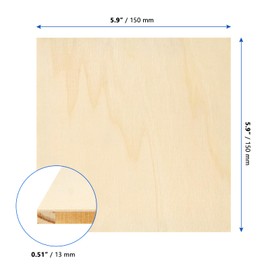 MANCHAP 20 Pack 6 x 6 Inch Square Wooden Canvas Boards, Unfinished Wood Panels, Blank Cradled Panel for Painting Crafts