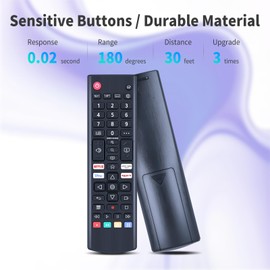 CLVIZCXOM AKB76040301 Replacement Remote Control Compatible with LG Full HD TV 32LQ63006LA 32LQ630B6LA LQ63006 LQ63 32LQ631C0ZA 27TQ625S 28LQ515S 43UQ75006LF 43UQ75003LE 28TO515S-WZ 28TQ525S 28LQ525S