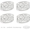EDZARD Serviettenring Vita, versilbert, anlaufgeschützt, Länge 5 cm, 4 er