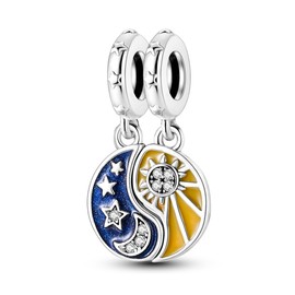 Parmuz 925 Sterling Silver Charm for Bracelets Dog Evil Eye Travel Love Mom Dangle Charms for European Bracelets Necklace Pendant Beads Jewelry Gift for Woman