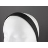 Black faux leather headband textured 1 3/16 inch wide hair