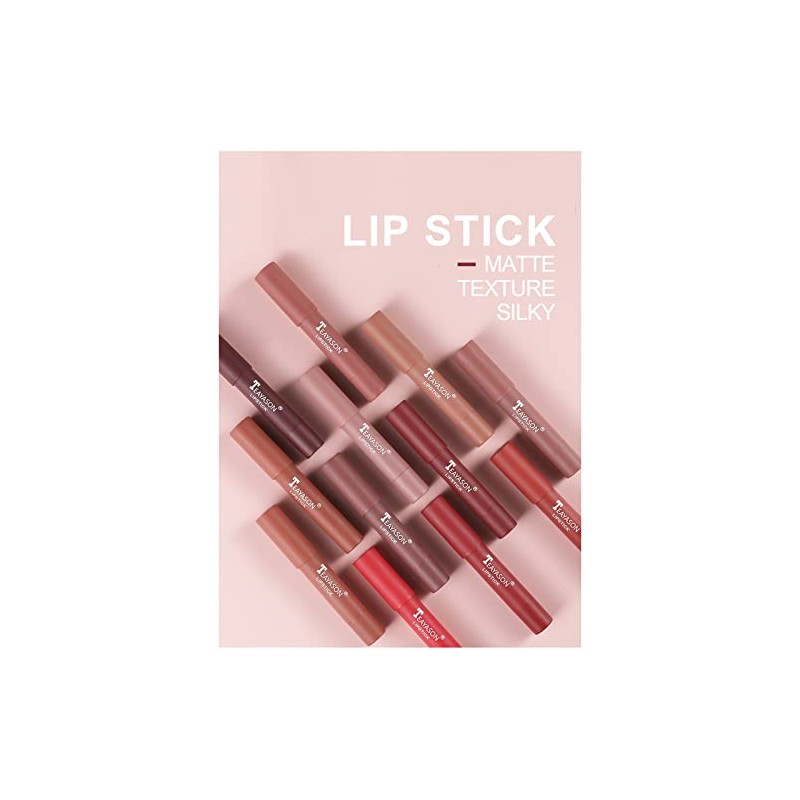 SOMGKINE 3 pcs Lip Liner and Lipstick Makeup Set (01)