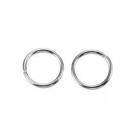 HDSupplies 100 Pieces - 304 Stainless Steel Jump Rings - 7mm - 20 Gauge (0.8mm Thickness)