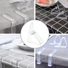 XdealCozyxc 12 Pcs Table Cloth Clips, Transparent Tablecloth Clips for