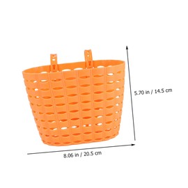 Outanaya 1Set Woven Scooter Basket Durable Plastic Bike Basket for Versatile Storage Orange for Bicycles and Scooters Attractive Design for Fun Riding Experience