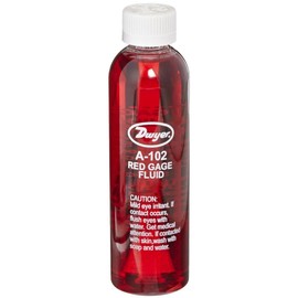Dwyer Instruments A-102 GAGE Oil, Red, 0.826 Specify Gravity