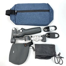 Honbobo Gimbal Bag for DJI Osmo Mobile 7P, Portable Bag Case Travel Bag Storage Bag Soft Handbag for DJI OM 7P/DJI Osmo Mobile 7 Accessories, Blue, Case for DJI Osmo Mobile 7P