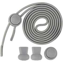 Wealsex Shoelaces, Elastic Shoelaces, No Laces, No Knots, for Sneakers, Sports, Running, Triathlon, Adults, Children, gray, 100