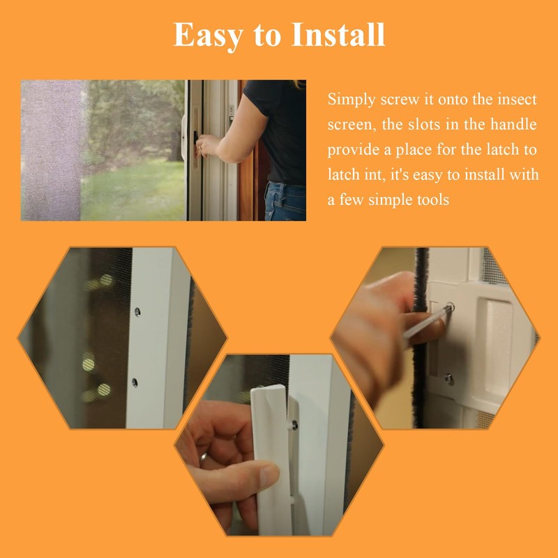 White Screen Hardware Kit for Andersen Doors, Fits Andersen A-Series