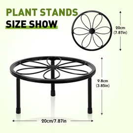 ESRICH Plant Stands, Metal Plant Stands Indoor, Plant Stand,Heavy Duty Plant Stands for Multiple Plant , Anti-Rust Iron Plant Pot Shelffor Planter, Potted Plant Holder for Garden Home ( 2 Pack 7.8in)