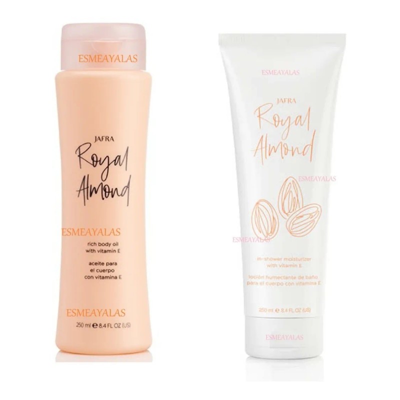 Jafra Set Loción Corporal Ducha Almendras+ Aceite 250 Ml