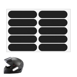cobee Pack of 10 Reflective Motorcycle Helmet, 15.5 x 10 cm, Black Reflective Stickers, Reflective Stickers for Motorcycle Helmet, Helmet Stickers, Reflective
