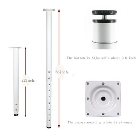 MAIQIYALAN Adjustable Table Legs 36 inch, Metal Desk Legs, Suitable for DIY Furniture Legs, Computer Desks, Dining Tables, Workbenches, Coffee Tables, Desk Legs,Furniture Leg Set of 4 (22-36 inch)
