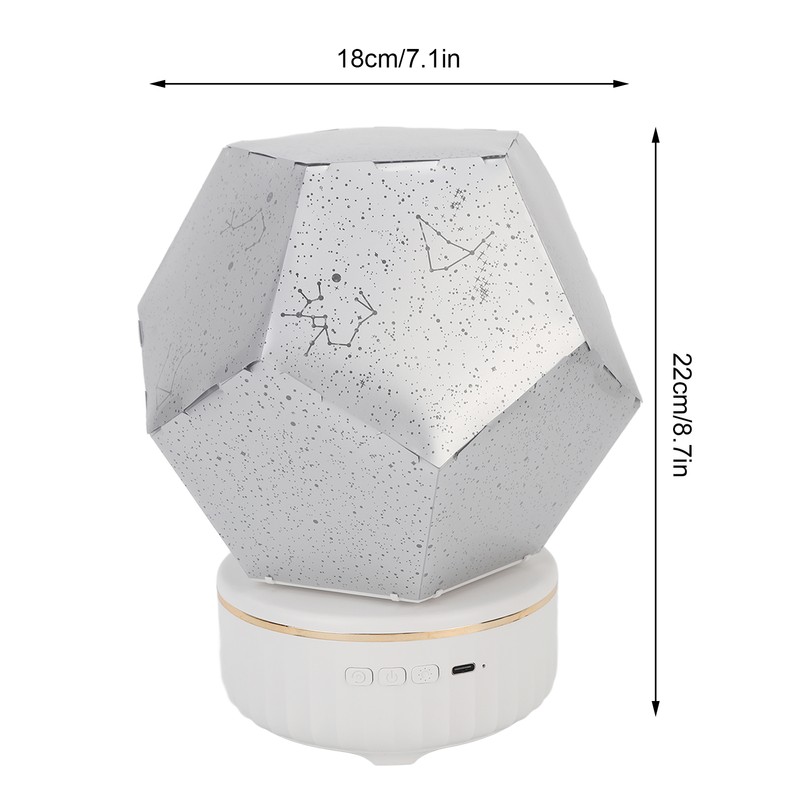 LED Projector Lamp 3 Color Multifunctional Dimmable Rotatable Rechargeable LED