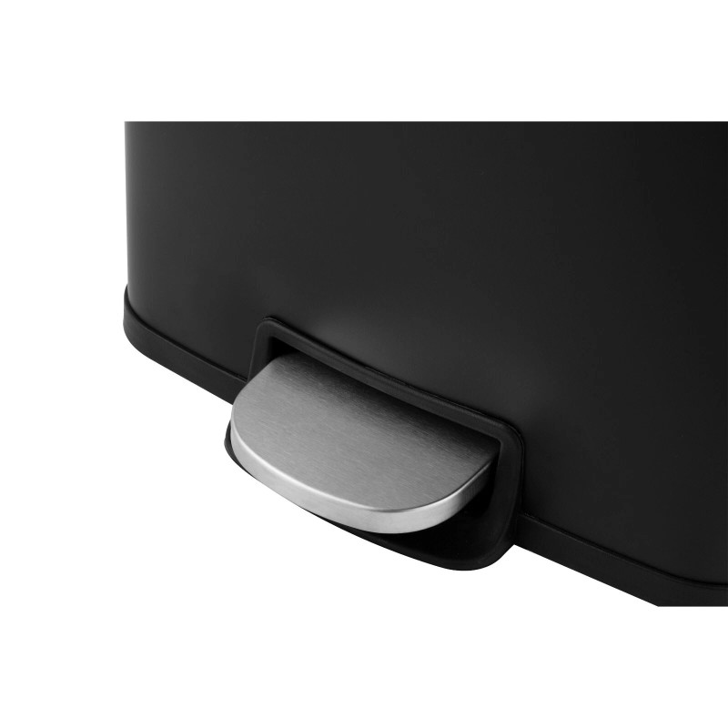MEGACASA 8 Gal./30 Liter Rectangular Matt Black step-on Trash Can
