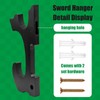 Sword Holder Wall Mount 2-Tier Hook Katana Holder Adjustable Display