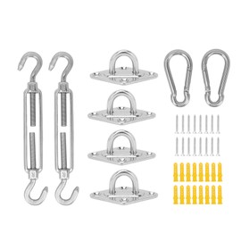Sun Shade Sail Hardware Kit Sturdy Structure Stainless Steel Sunshades Canopy Installation Kit