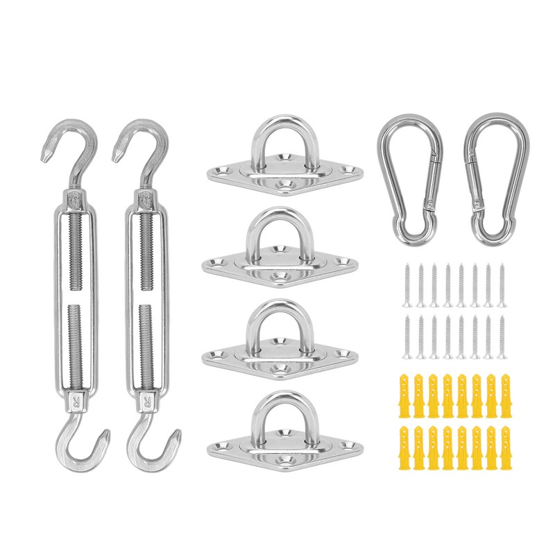 Sun Shade Sail Hardware Kit Sturdy Structure Stainless Steel Sunshades