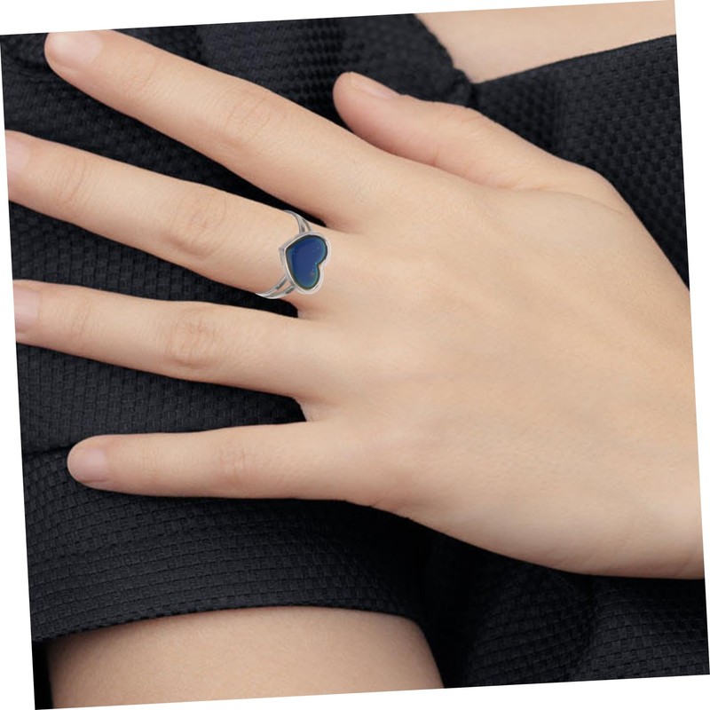 Beavorty 2Pcs Mood Temperature Ring Color Changing Open Ring for