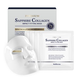 Wellderma - Máscara antienvejecimiento de colágeno hidrogel, hidratación y cuidado radiante, antiarrugas intensivas y reafirmante - Máscara de ajuste