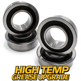 HD Switch -2 Kits- Front Wheel Bearing & Hardware Kit for Snapper RER fits All Rear Engine Rider Series 1-25 Axle Spindle, Includes Dust Shields, Thrust Washers, Cotter Pins, Felt Seals & Hub Caps