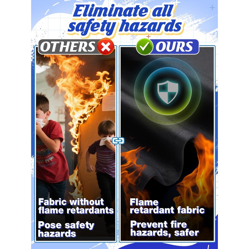 Classroom Door Window Blackout Cover - Blocking 100% Views &