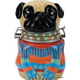 Boston Warehouse Pugley Sweater Hinged Ceramic Jar Quality Culinary Container by Boston Warehouse