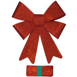 Bow with Ribbon Set Gift Wrap a Door Christmas, Holiday Decoration (Red, 14.17 X 18.89 inches)