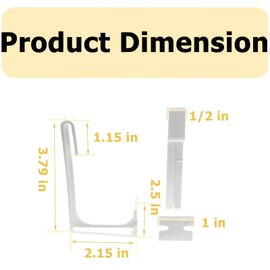 auaurly 10 Pack A285 RV Side Curtain Retainer White Plastic Side Curtain Hold Down with Screws,Window Covering Hardware for Camper Motorhome Travel Trailer Curtain Holder
