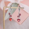 CiNily Heart-Cut Dangle Drop Earrings for Women 14K White Gold