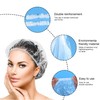 TUPARKA 120 Pcs Disposable Shower Caps Plastic Elastic Bath Cap