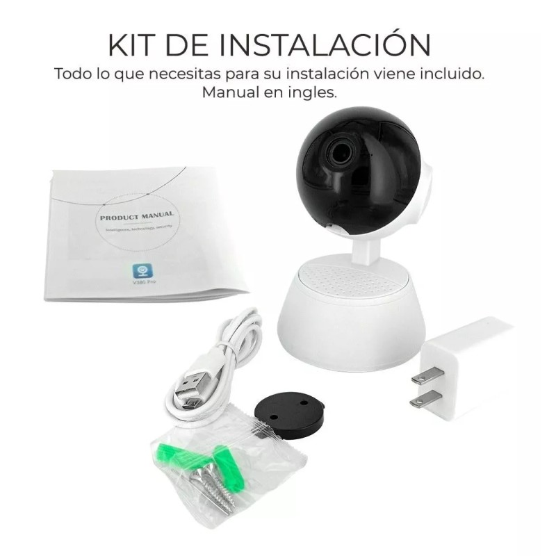 EGTMA Camara De Seguridad Y Alarma 1080p Wifi Visión Nocturna