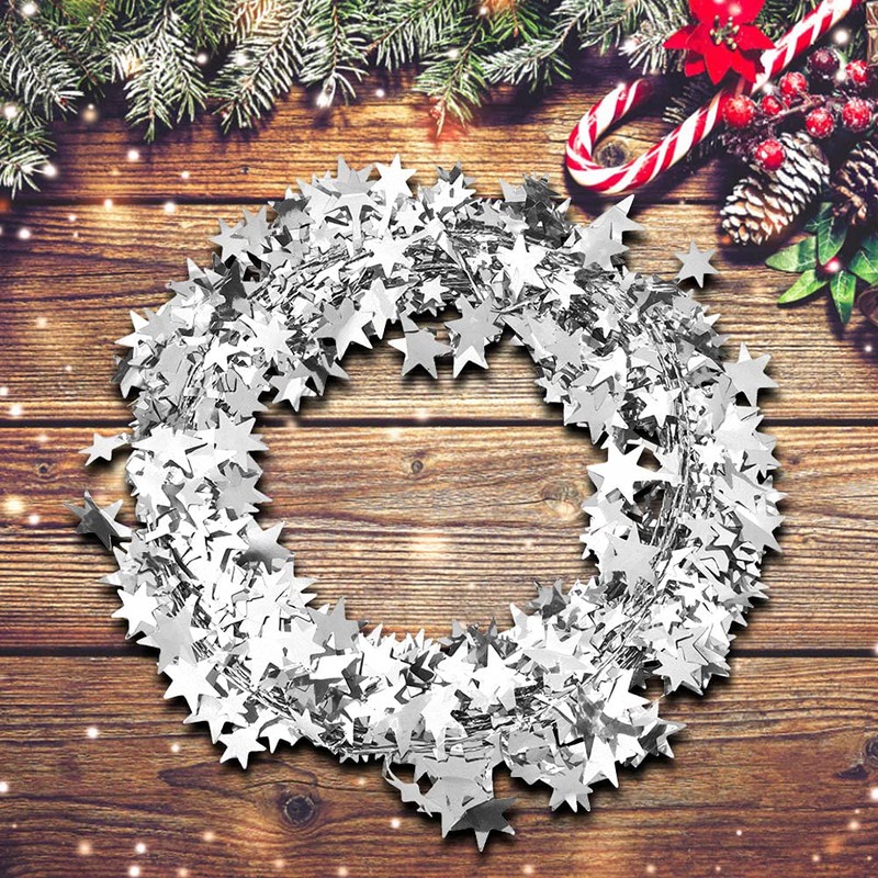 Garlands, 7.5 m, 6 Colours, Small Star Garland, Iron Wire,